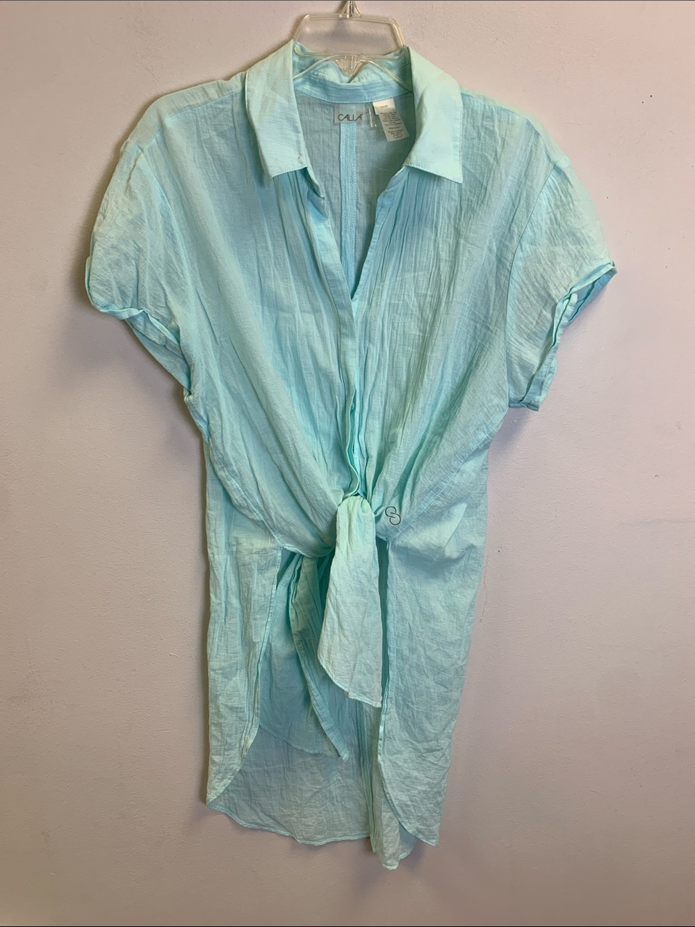 Calia Sea Glass Short-Sleeve Button Tunic